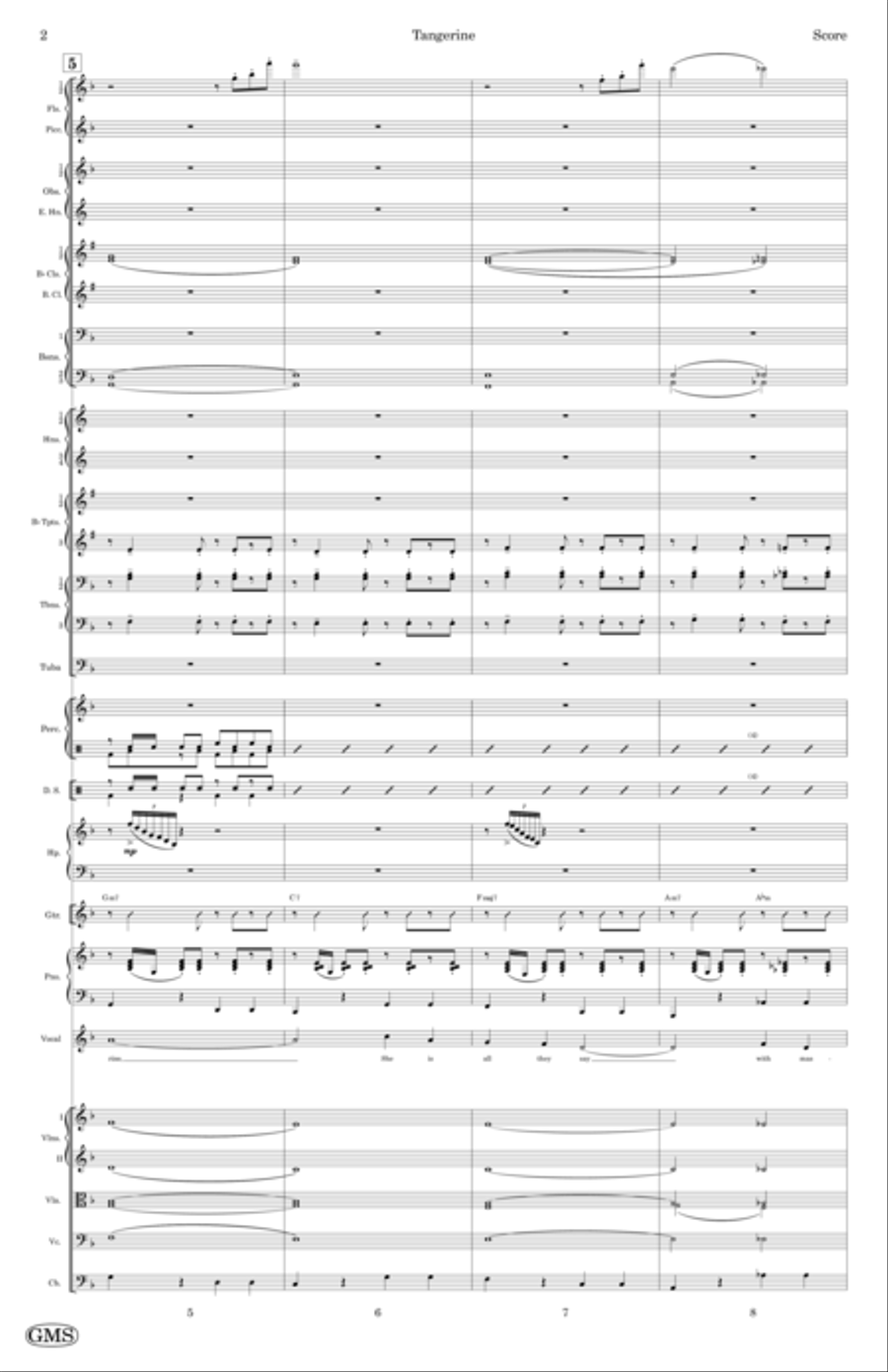 Tangerine Tangerine Full Orchestra scores gallery preview page 2