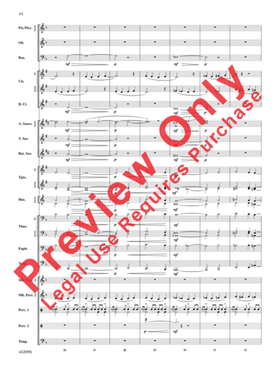 Gaudete Concert Band scores gallery preview page 15