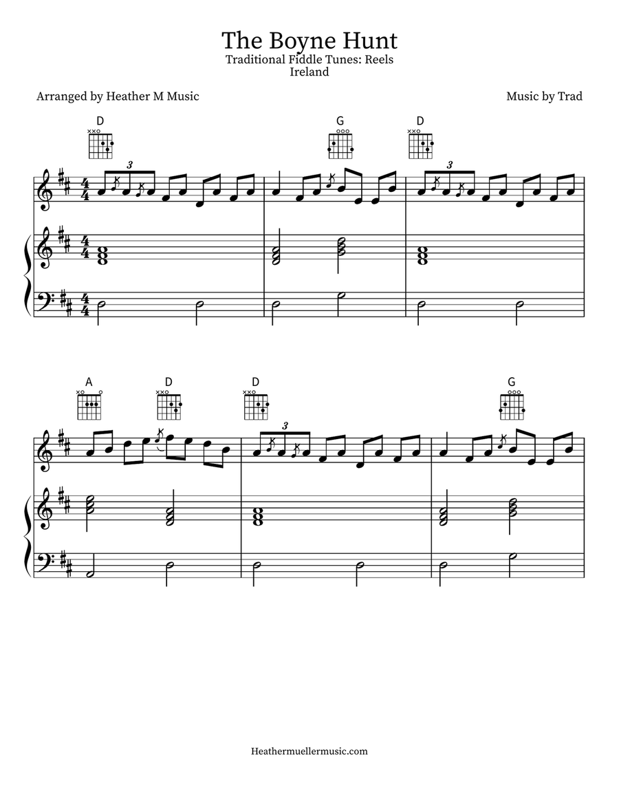 The Boyne Hunt Violin Solo scores gallery preview page 1