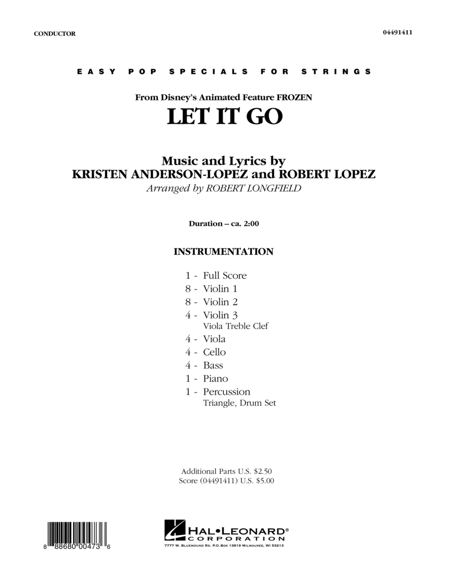 Book cover for Let It Go - Conductor Score (Full Score)