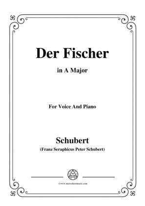 Book cover for Schubert-Der Fischer,in A Major,Op.5,No.3,for Voice and Piano