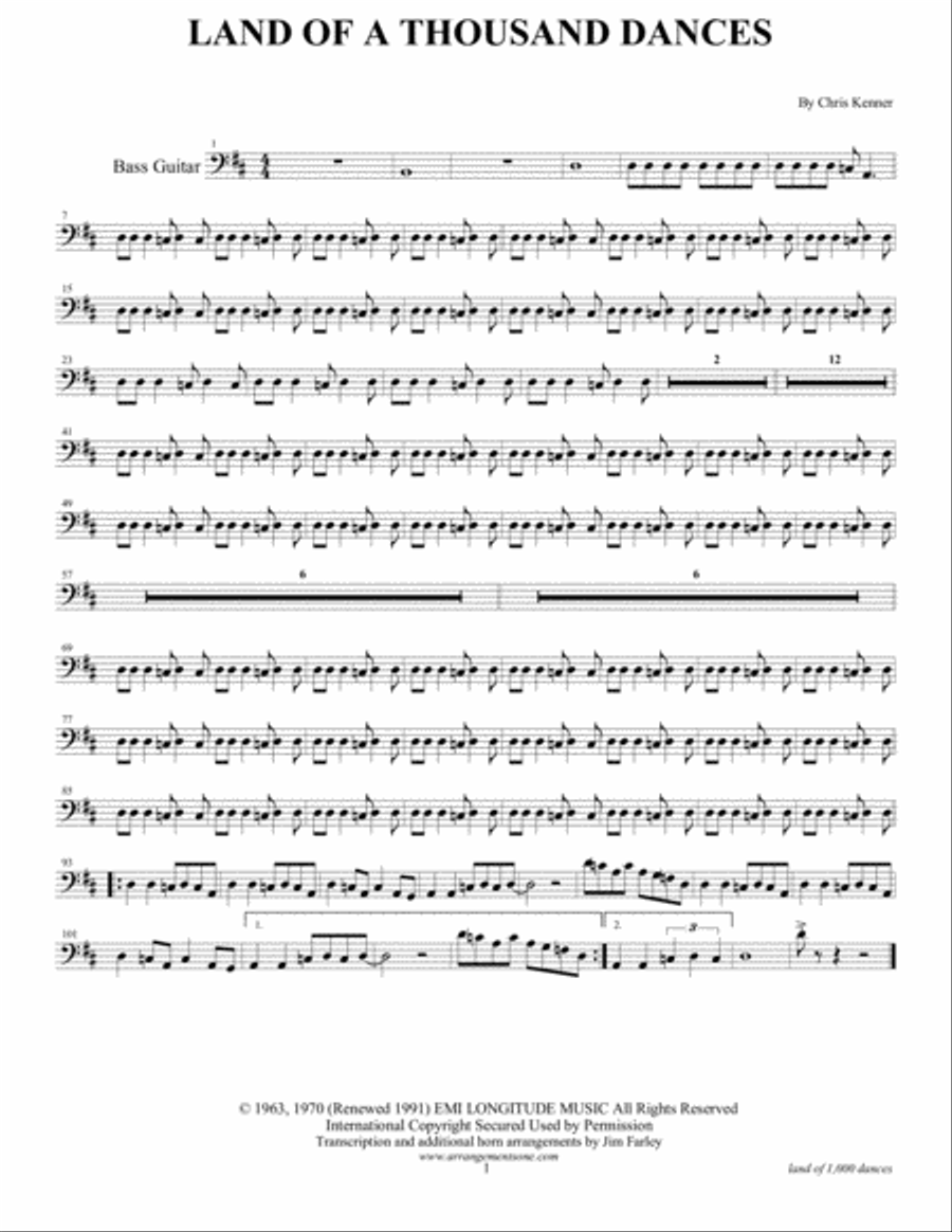 Land Of A Thousand Dances Large Ensemble scores gallery preview page 3