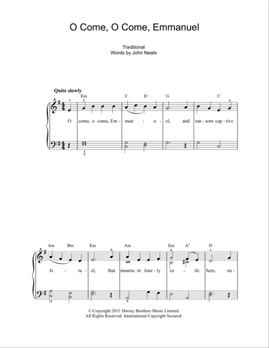 O Come, O Come, Emmanuel Voice scores gallery preview page 1