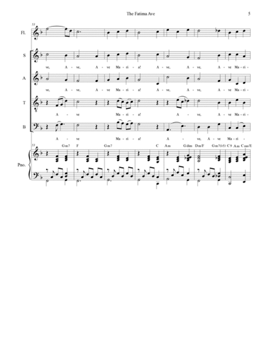 The Fatima Ave (Soprano Solo with SATB) image number null