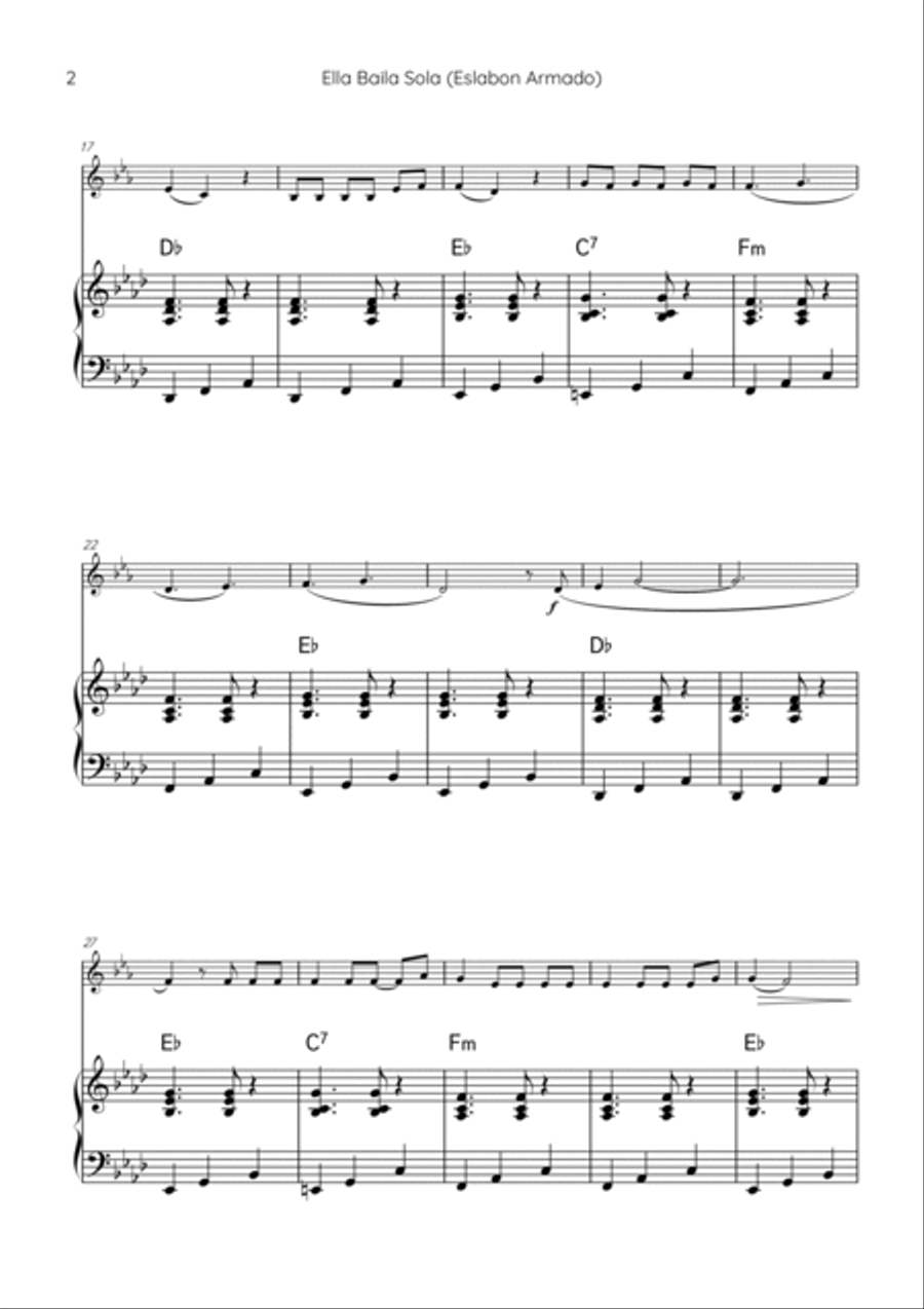 Ella Baila Sola Horn scores gallery preview page 2
