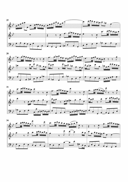 Aria: Genuegsamkeit, Genuegsamkeit, from cantata BWV 144 (arrangement for 3 recorders)