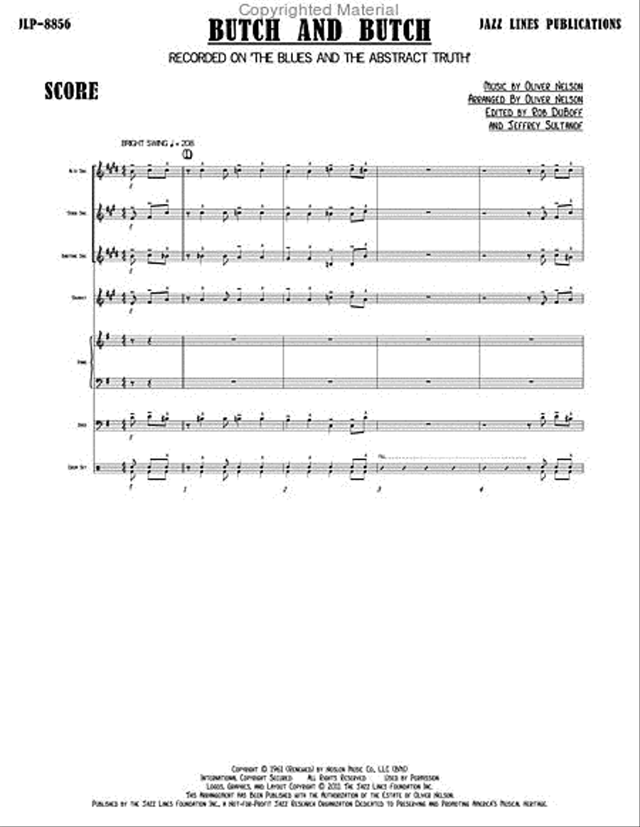 The Blues and The Abstract Truth [Complete Set] Tenor Saxophone scores gallery preview page 4