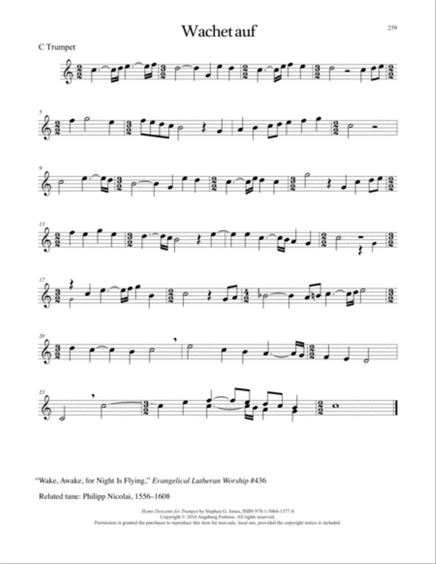 Hymn Descants for Trumpet C Trumpet scores gallery preview page 260