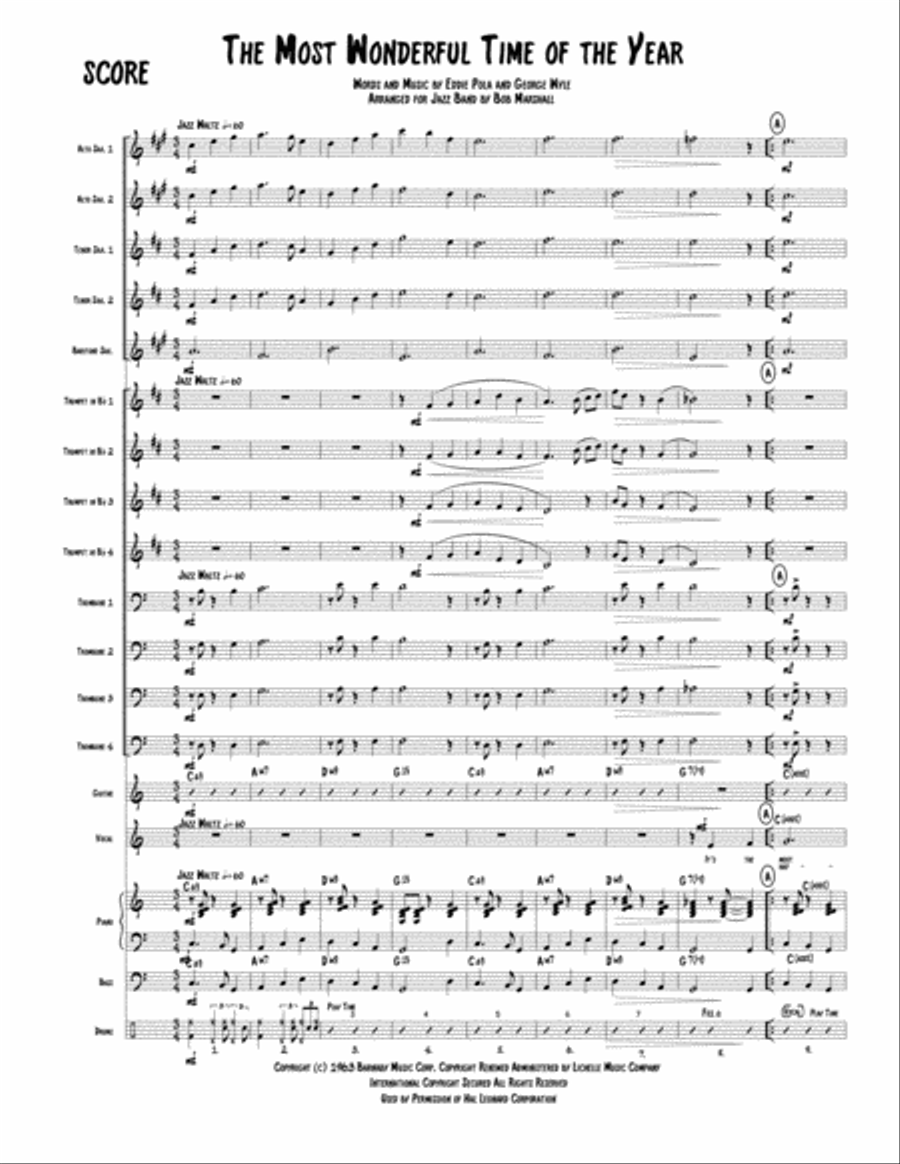 The Most Wonderful Time Of The Year Jazz Ensemble scores gallery preview page 2