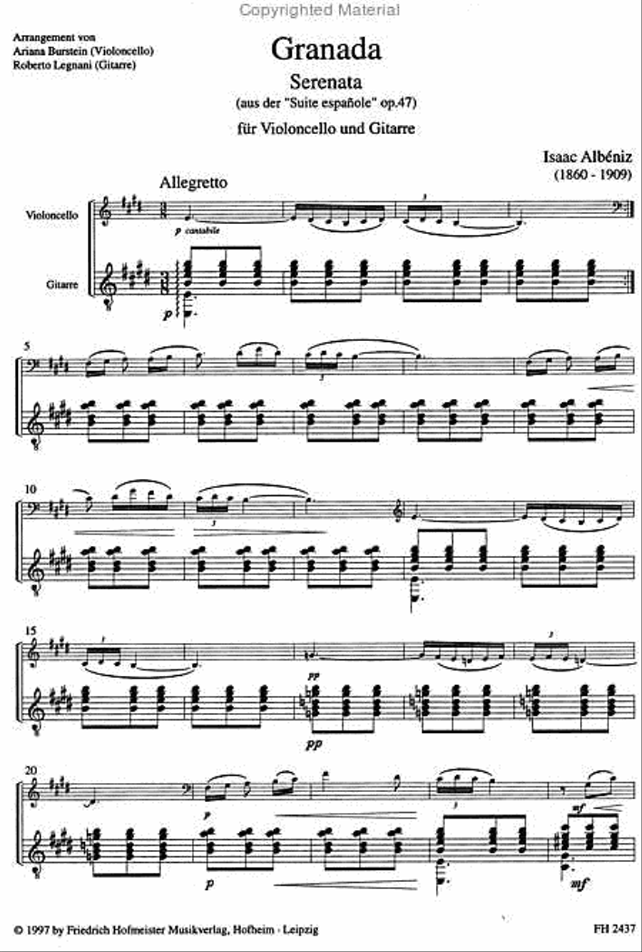 Granada Cello scores gallery preview page 3