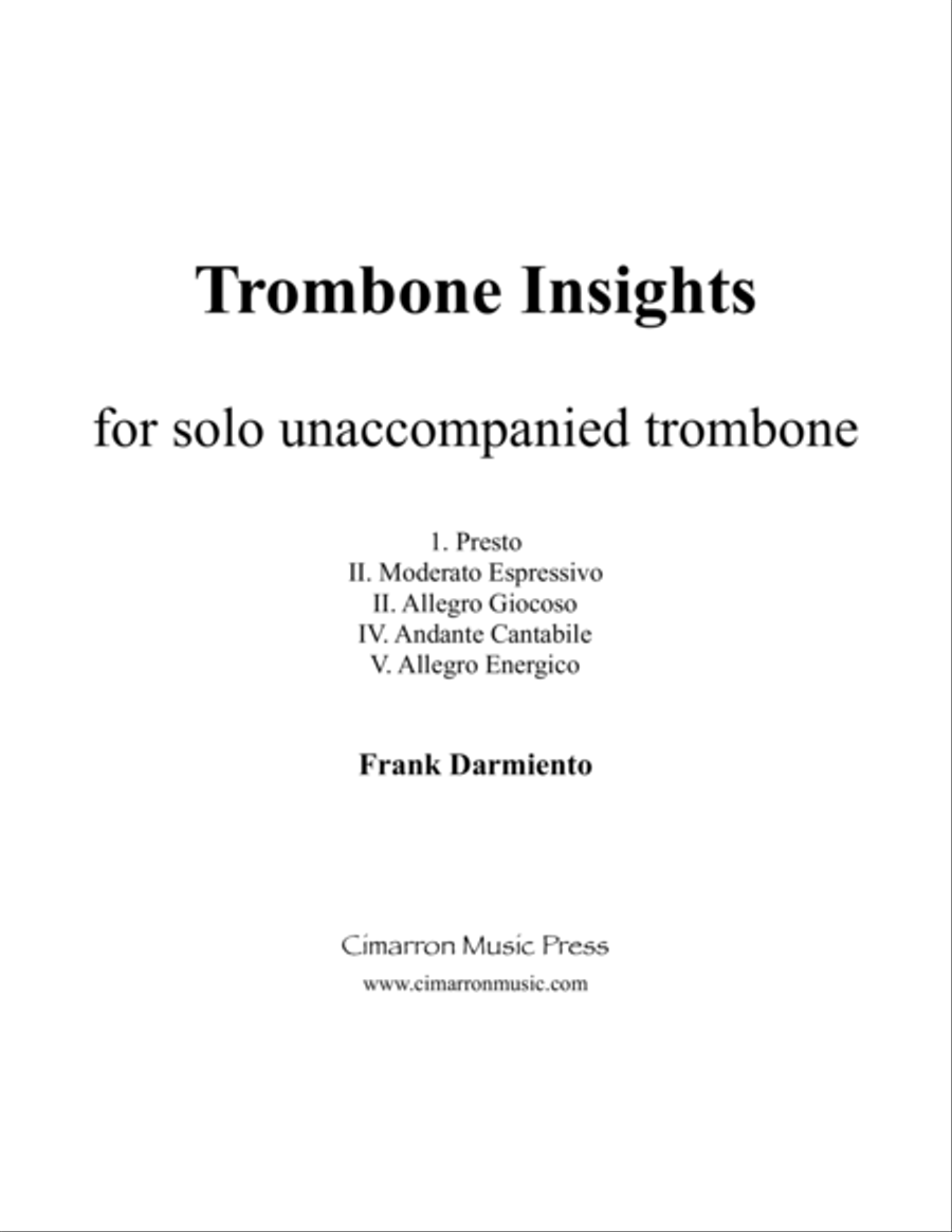 Trombone Insights Trombone Solo scores gallery preview page 1