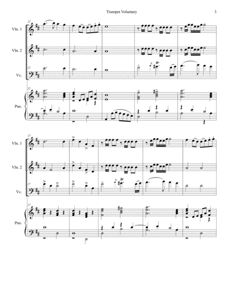 Trumpet Voluntary (for String Trio - Piano Accompaniment) image number null
