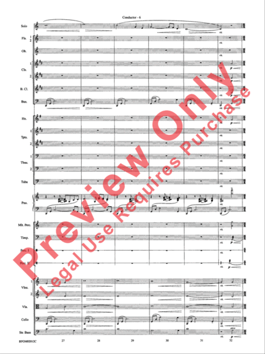 All Is Calm (Based on Silent Night) Full Orchestra scores gallery preview page 9