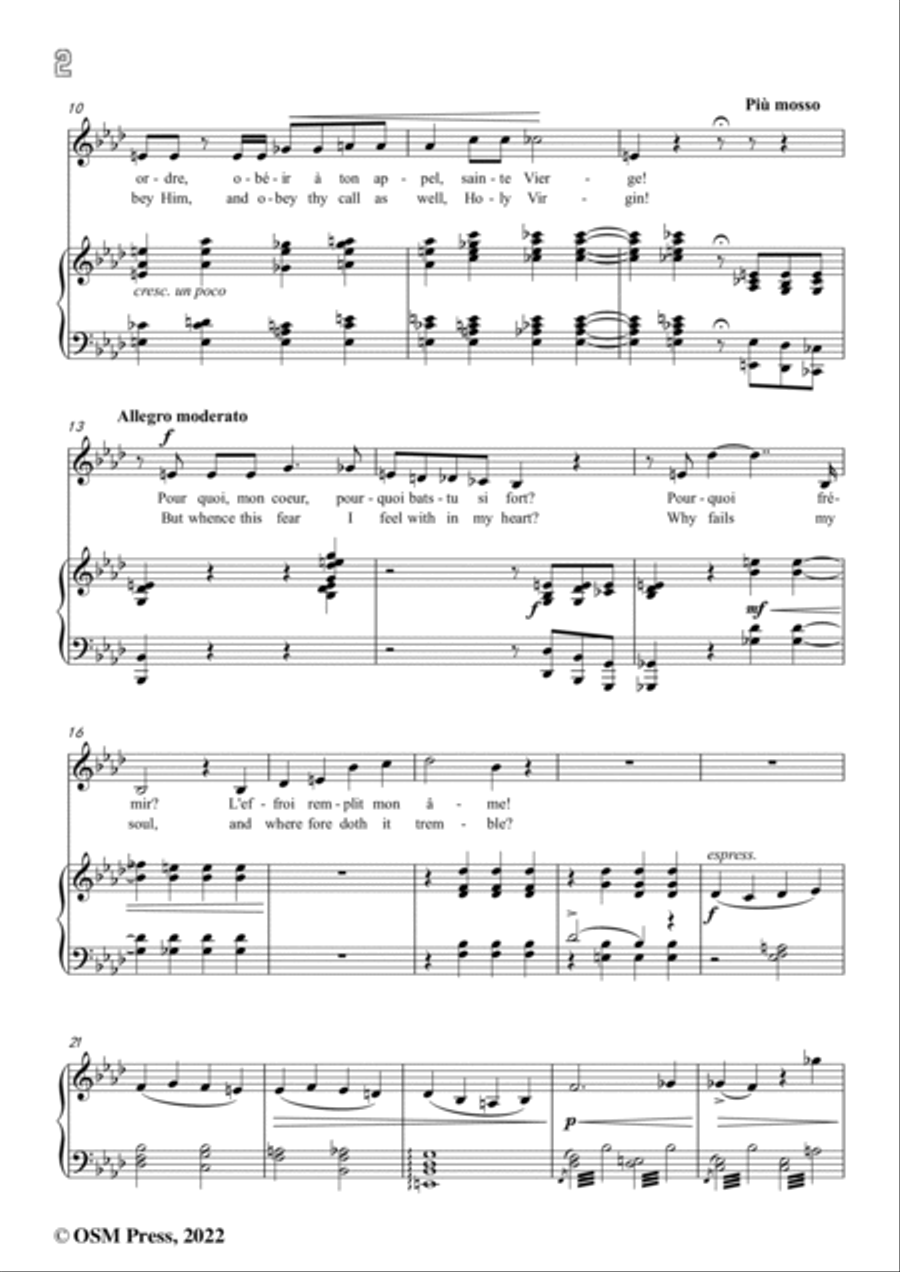 Tchaikovsky-Adieu,forêts,from Jeanne D'arc,in A flat Major,for Voice and Pinao Voice scores gallery preview page 4