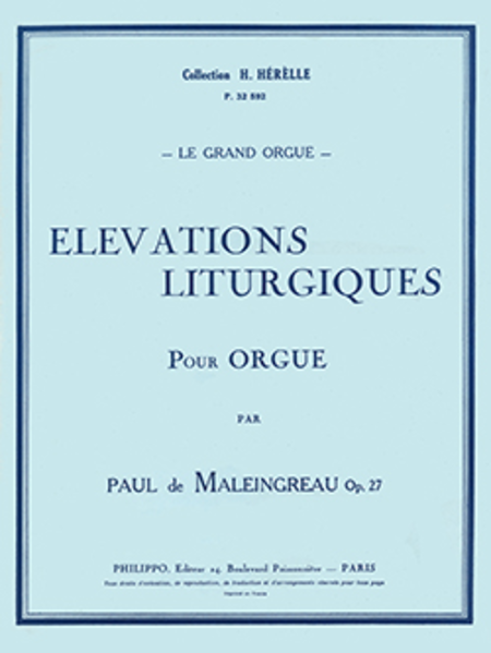 Elevations liturgiques op.27