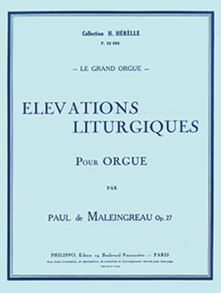 Book cover for Elevations liturgiques Op. 27