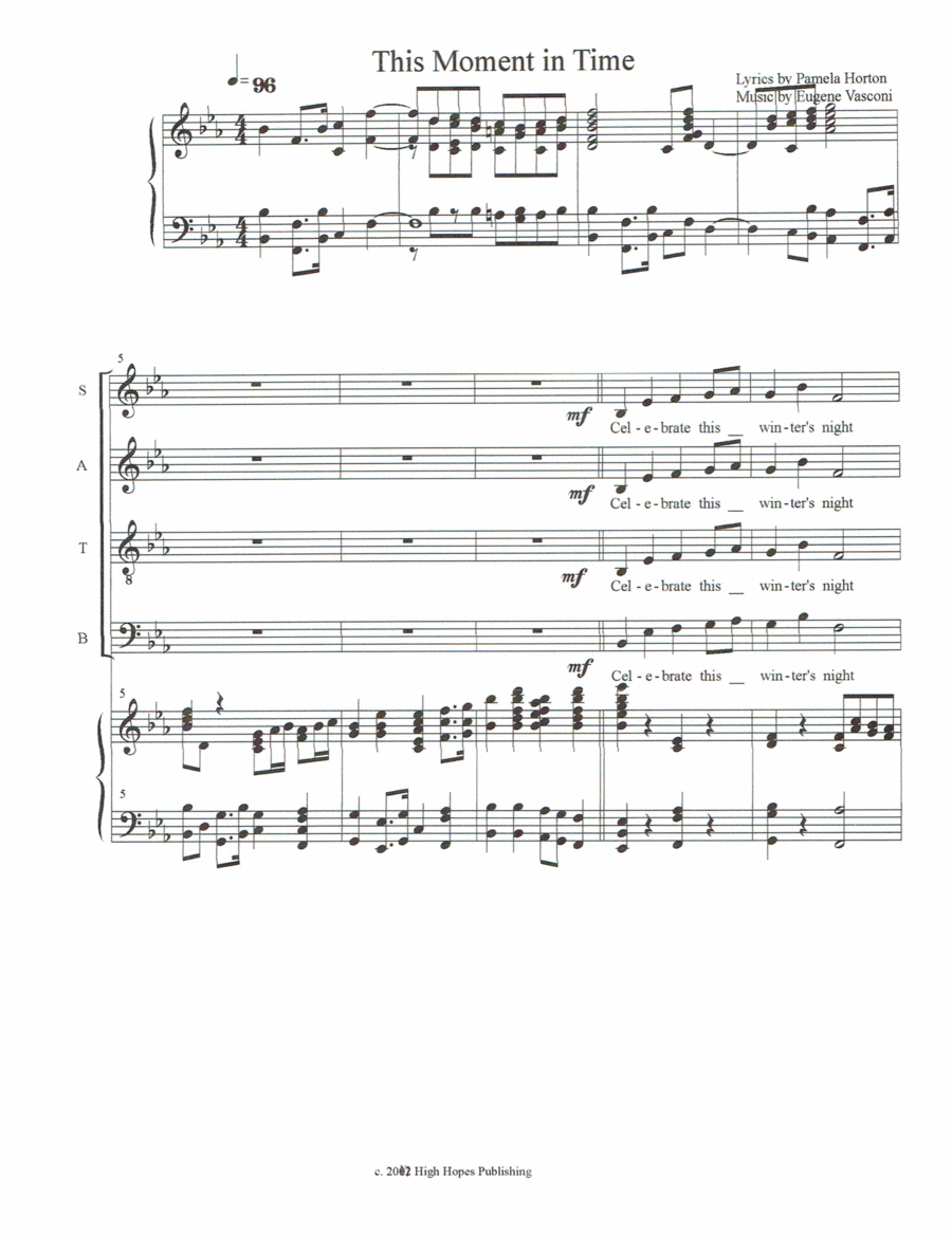 This Moment In Time Choir scores gallery preview page 1