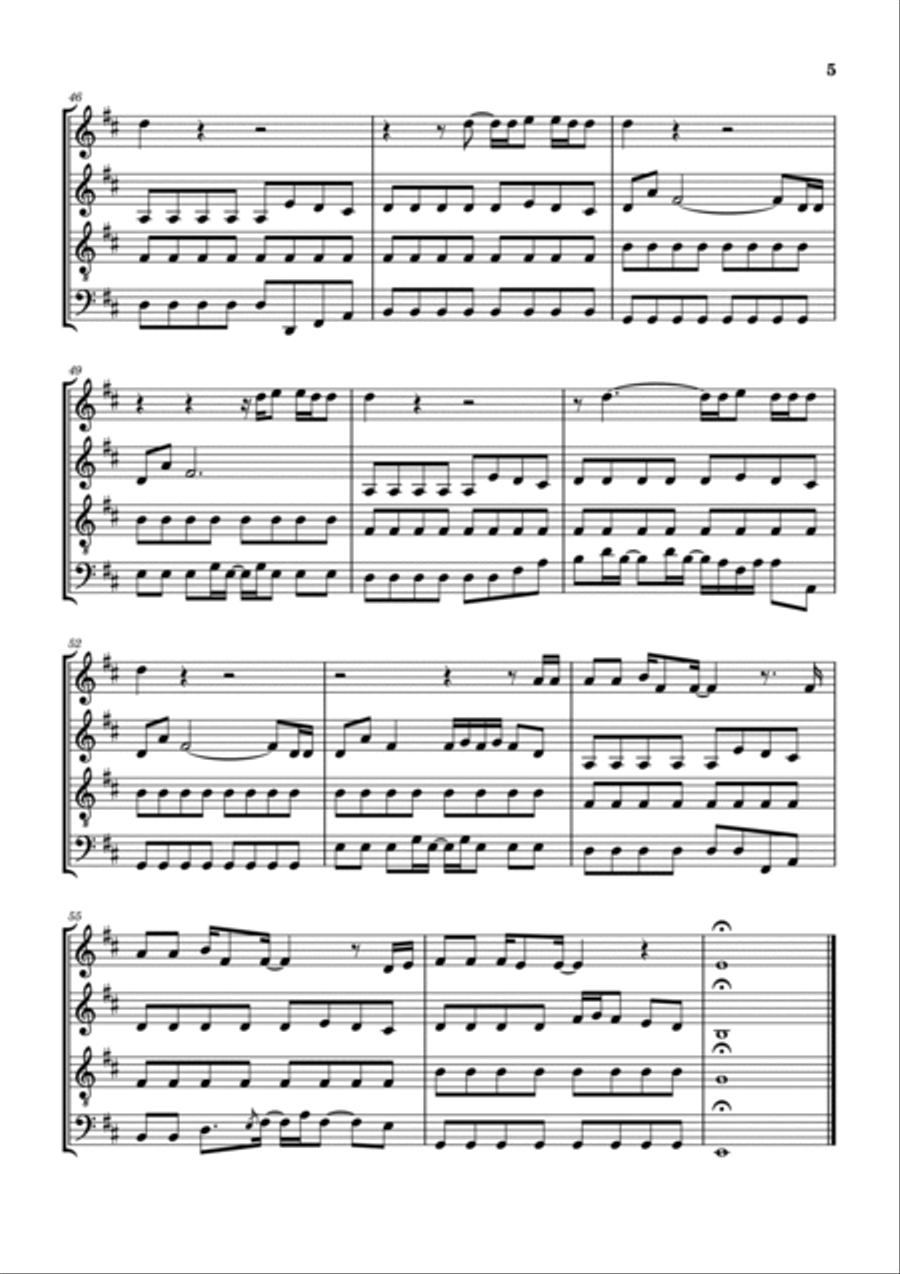 Every Time I Hear That Song Woodwind Quartet scores gallery preview page 6