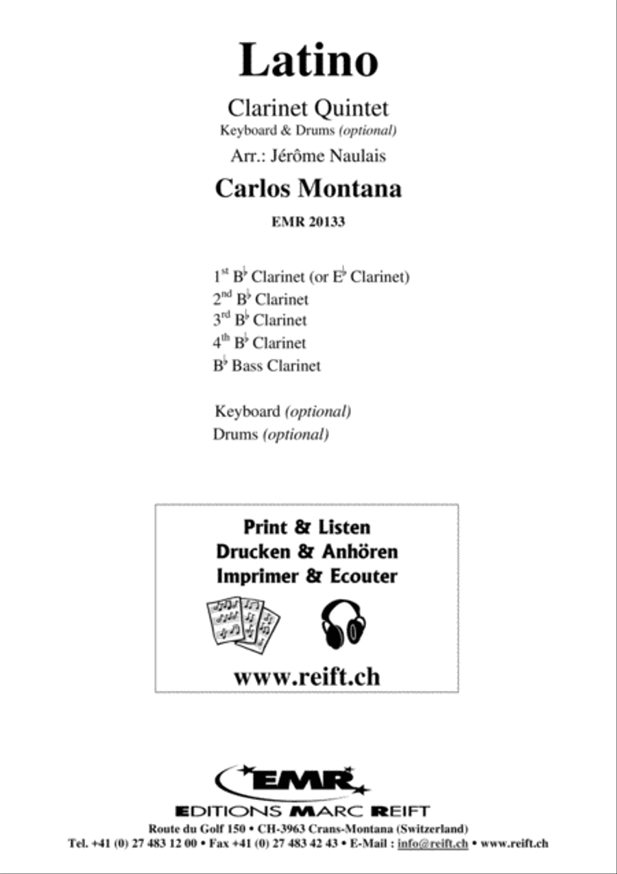 Latino Clarinet Quintet scores gallery preview page 2