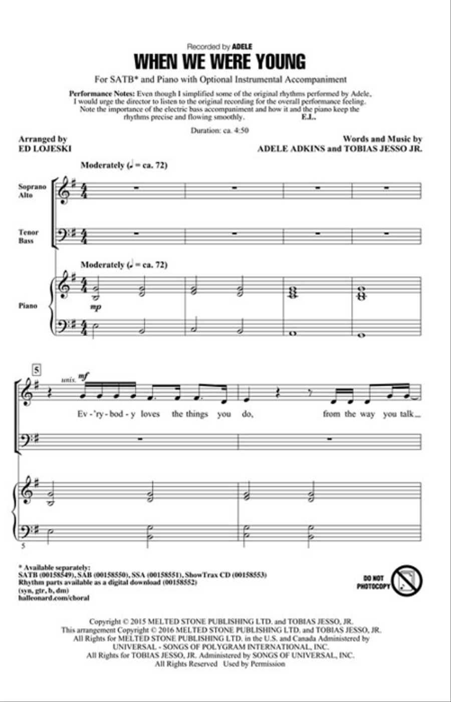 When We Were Young 4-Part scores gallery preview page 2