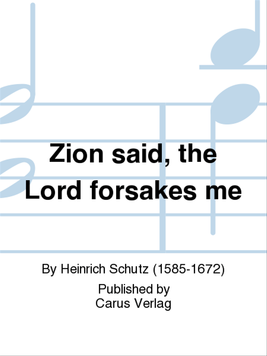 Zion said, the Lord forsakes me 4-Part scores gallery preview page 1