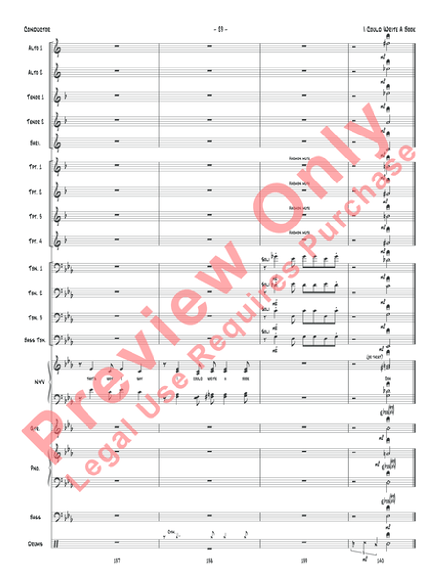 I Could Write a Book Jazz Ensemble scores gallery preview page 32