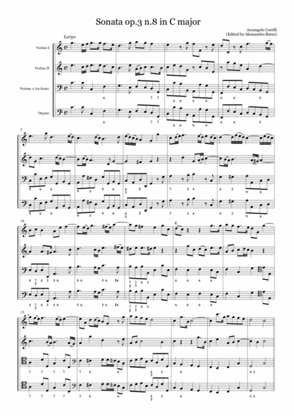 Corelli, Sonata op.3 n.8 in C major