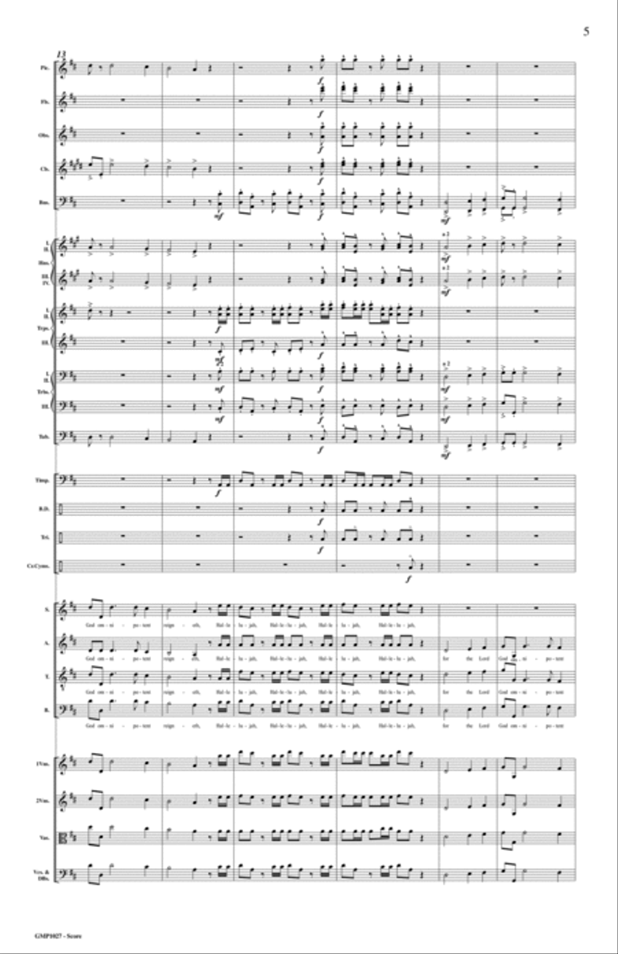 Hallelujah Chorus for full orchestra (score)