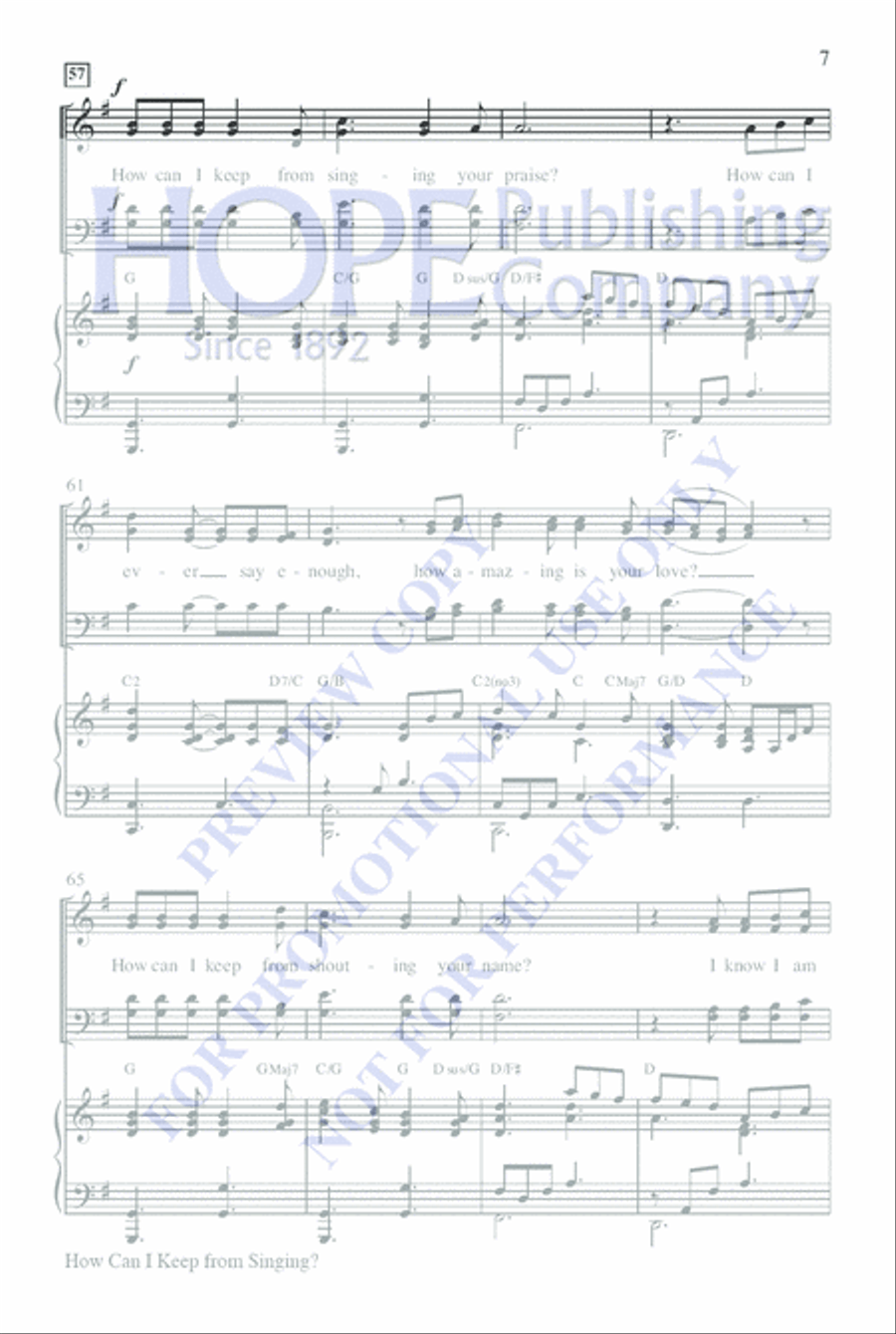 How Can I Keep From Singing? Choir scores gallery preview page 7