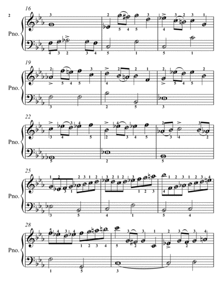Fugue in C Minor Bwv 847 Well Tempered Klavier Easiest Piano Sheet Music