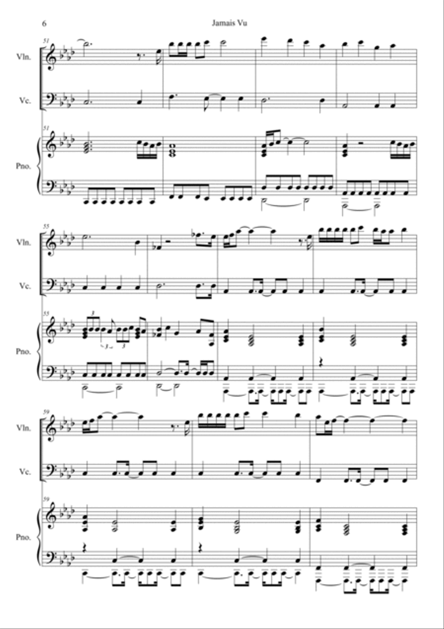 Jamais Vu Jamais Vu Piano Trio scores gallery preview page 6