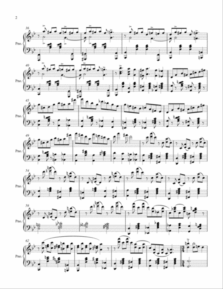 running hurdles ragtude Piano Solo scores gallery preview page 2