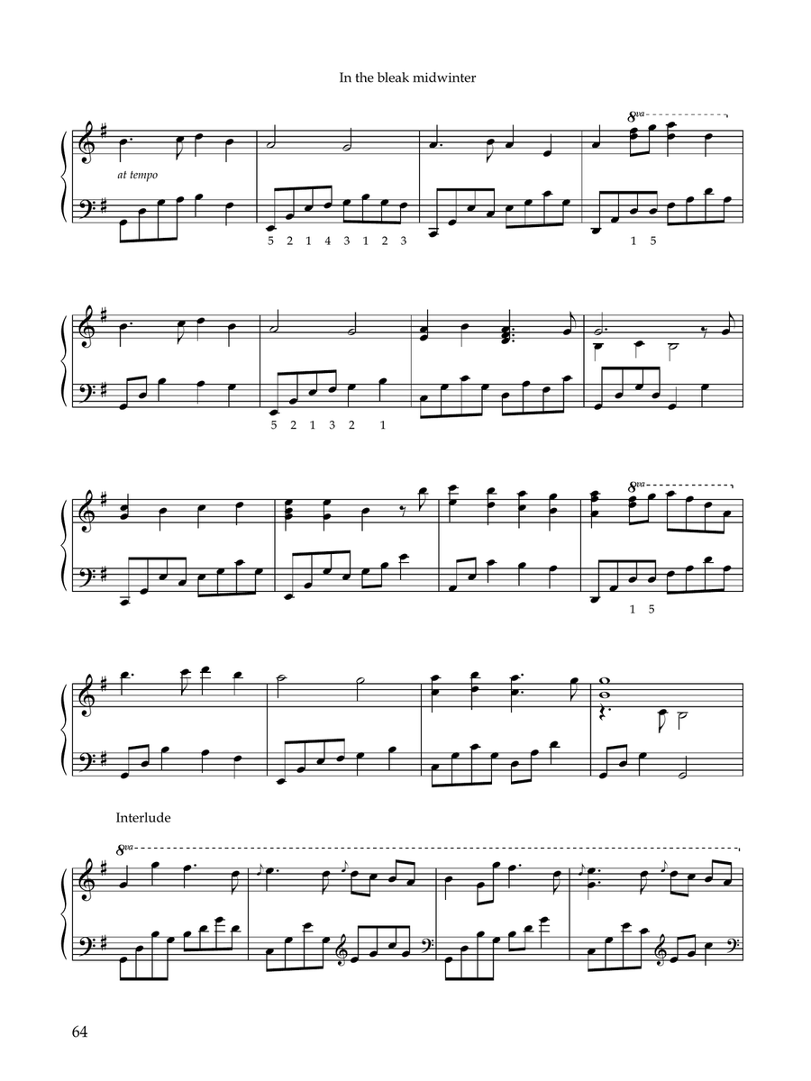 In the Bleak Midwinter Piano Solo scores gallery preview page 2