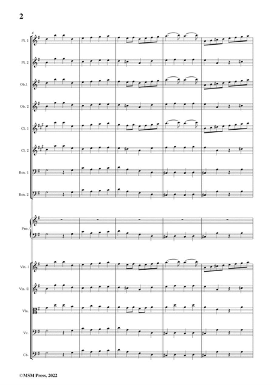 J. F. Fasch-Bourrée,FaWV K:G22 No.5,from 'Ouverture-Suite,in G Major,FaWV K:G22' Clarinet scores gallery preview page 4