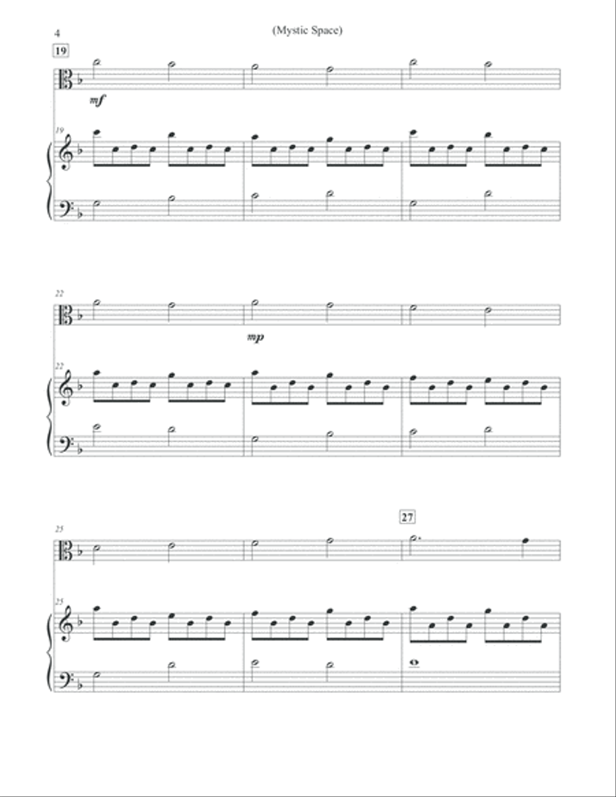 Mystic Space - Viola & Piano Viola scores gallery preview page 4