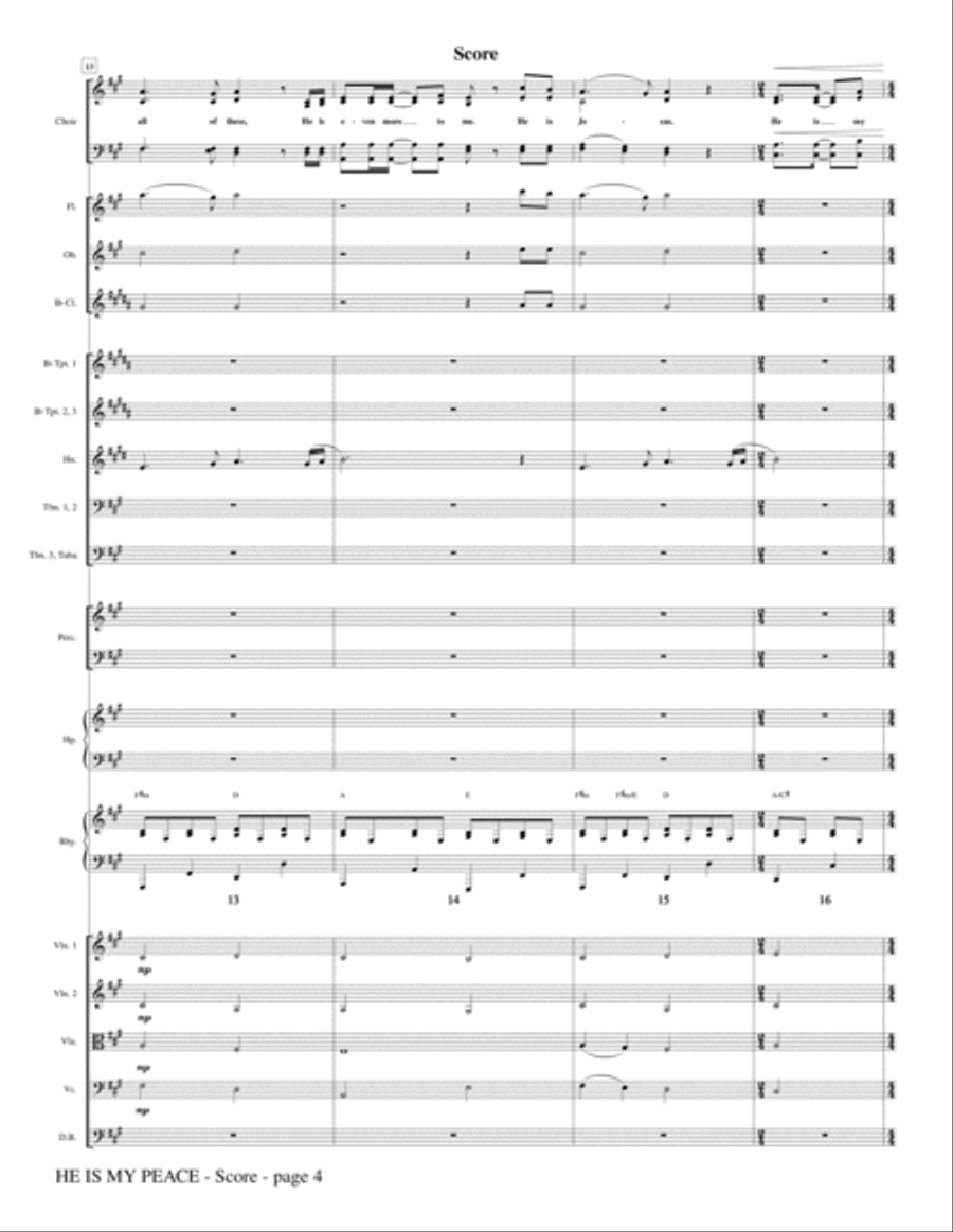 He Is My Peace - Full Score Choir scores gallery preview page 4