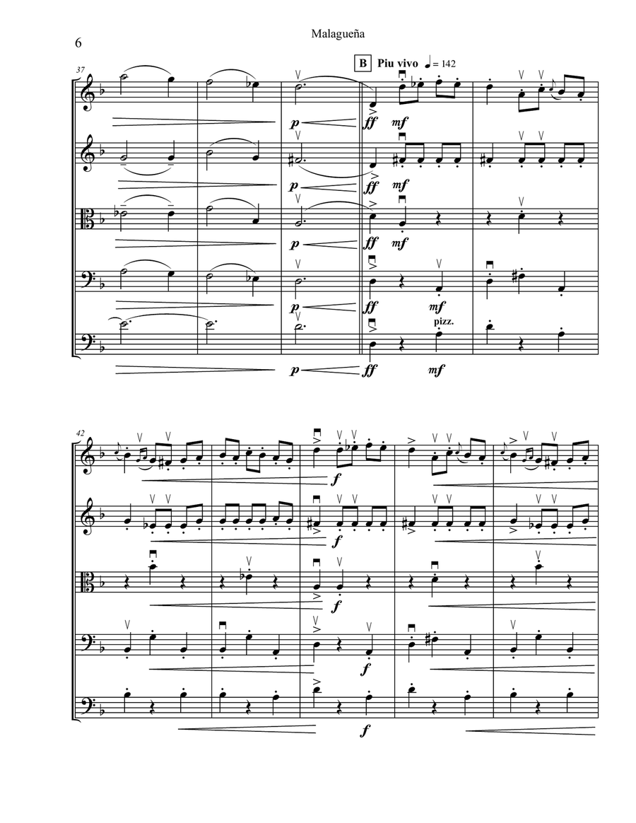 Malaguena String Orchestra scores gallery preview page 6