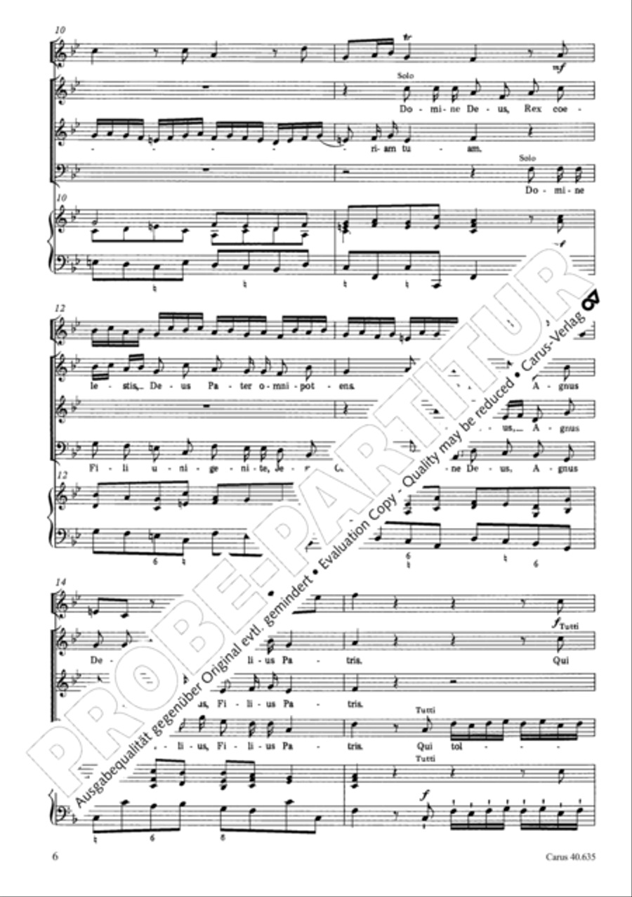 Missa civilis in B 3-Part scores gallery preview page 15