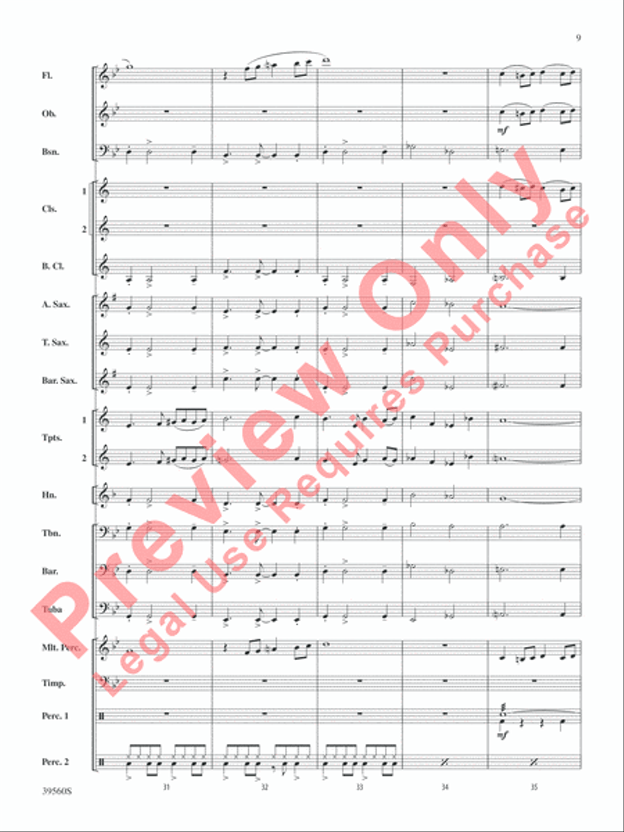 Pyramid of the Sun Pyramid of the Sun Concert Band scores gallery preview page 9