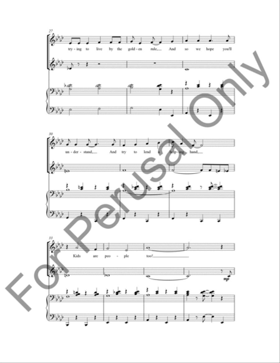 Kids Are People Too! Kids Are People Too! Unison Choir scores gallery preview page 5
