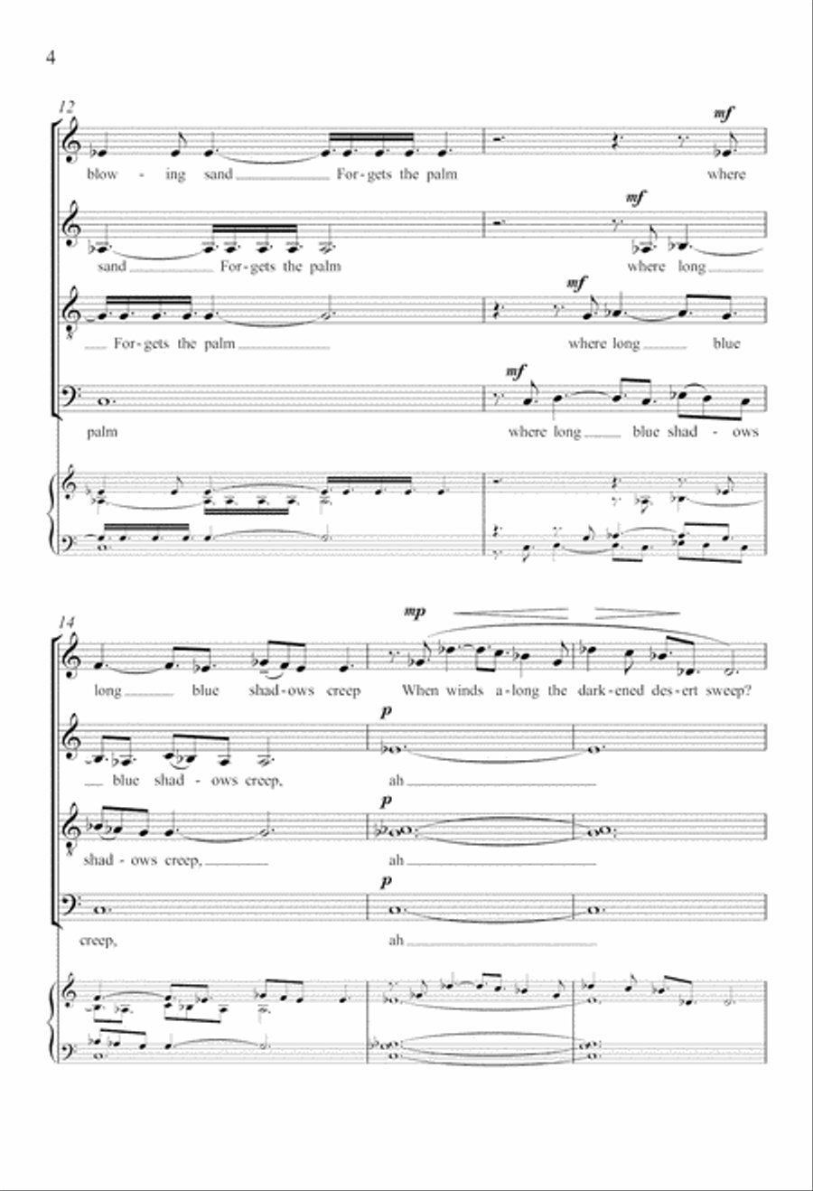 Shall we, too, rise forgetful from our sleep 4-Part scores gallery preview page 4
