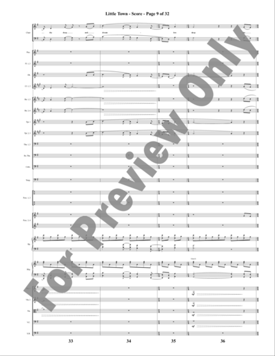 Little Town - Orchestration Little Town - Orchestration Choir scores gallery preview page 10