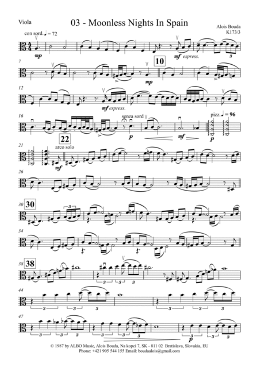 Moonless Nights in Spain Moonless Nights in Spain String Quartet scores gallery preview page 3