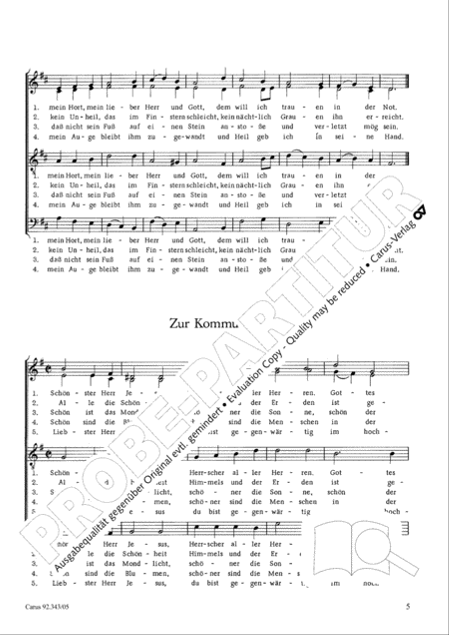 Doppelbauer, Orgelsatze zum Deutschen Liedproprium Choir scores gallery preview page 6
