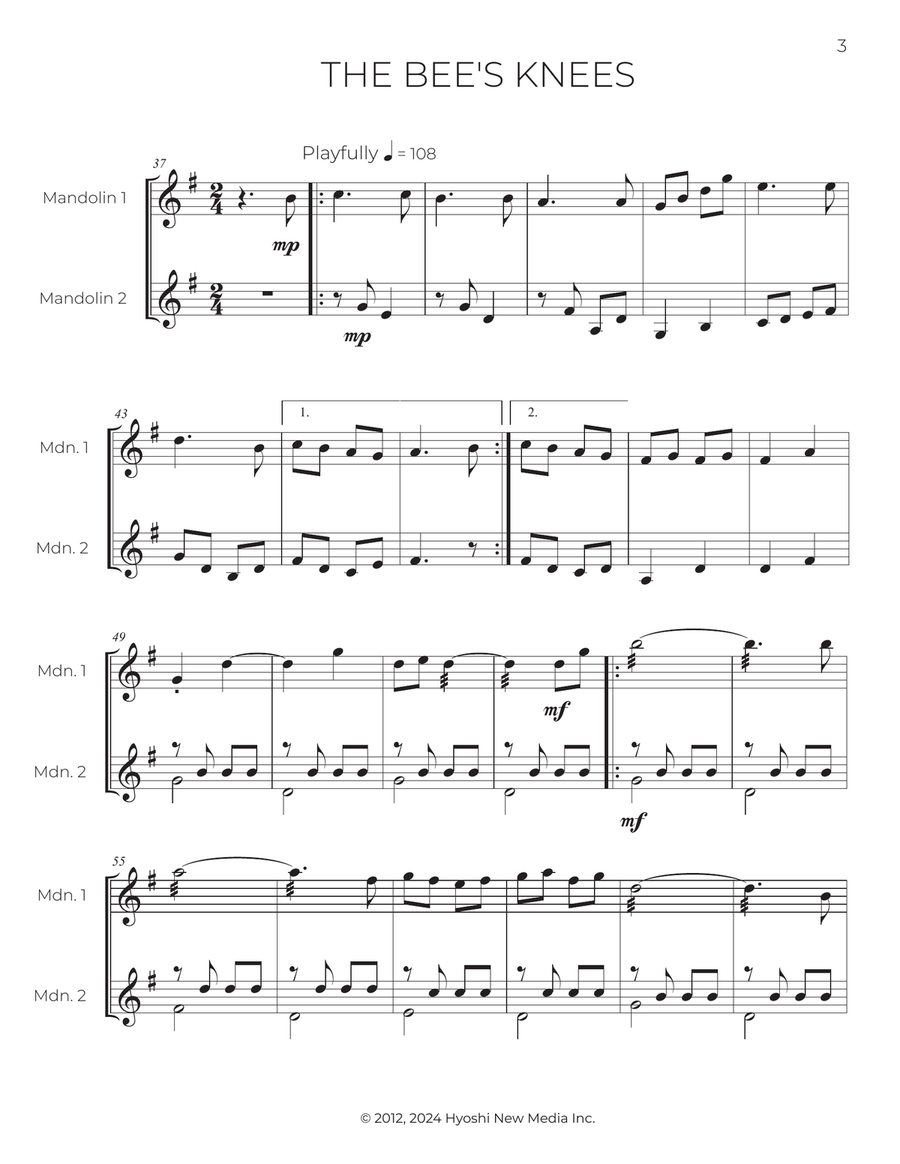 Three Easy Duettos from Opus Twelve Chamber Music scores gallery preview page 4