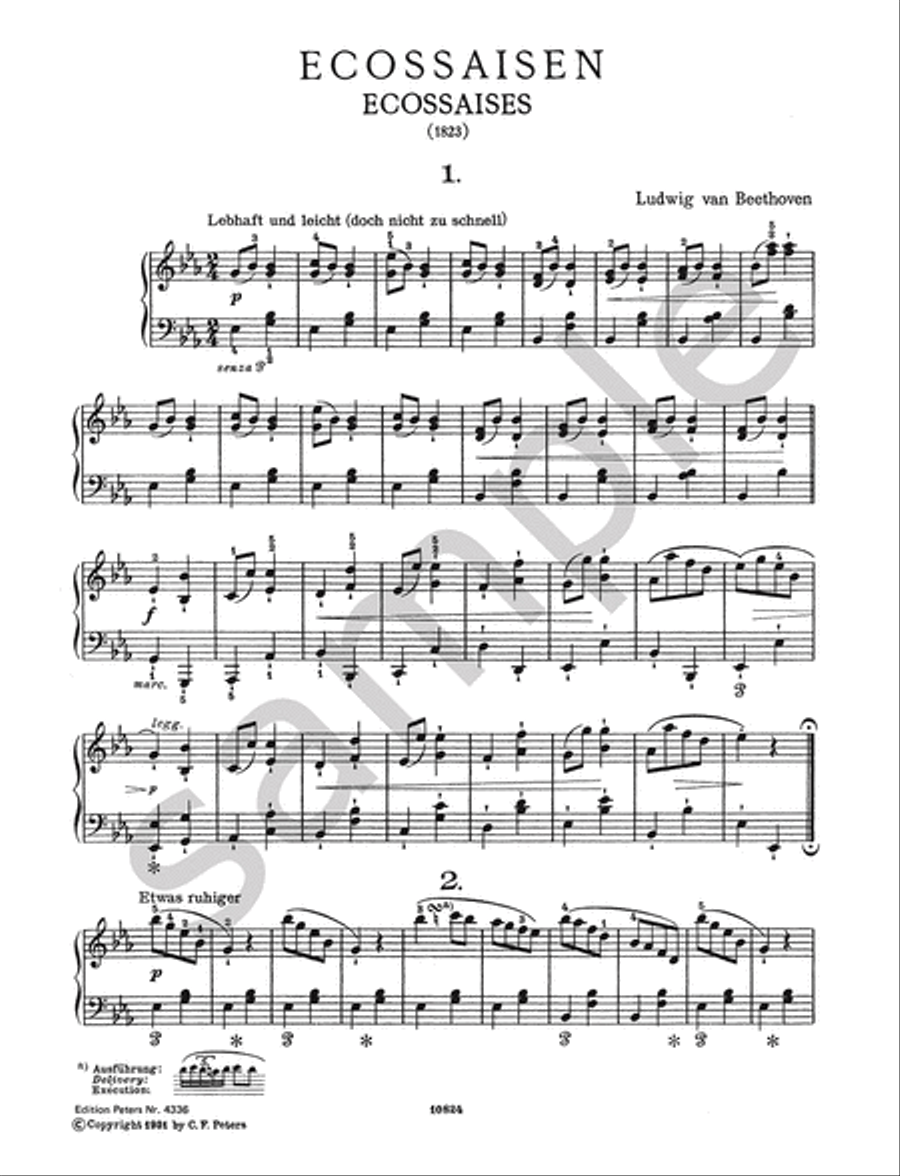 6 Ecossaises WoO 83; 12 German Dances WoO 8 Piano Solo scores gallery preview page 2