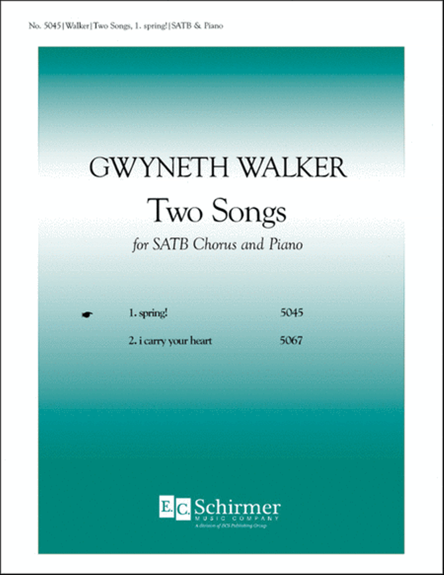 Two Songs: 1. spring! 4-Part scores gallery preview page 1
