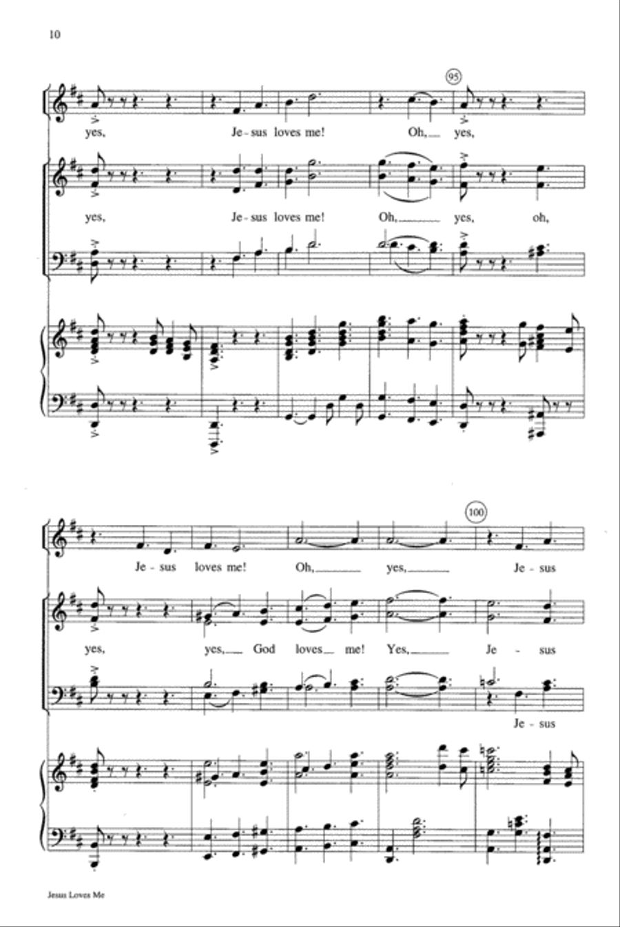 Jesus Loves Me 4-Part scores gallery preview page 11