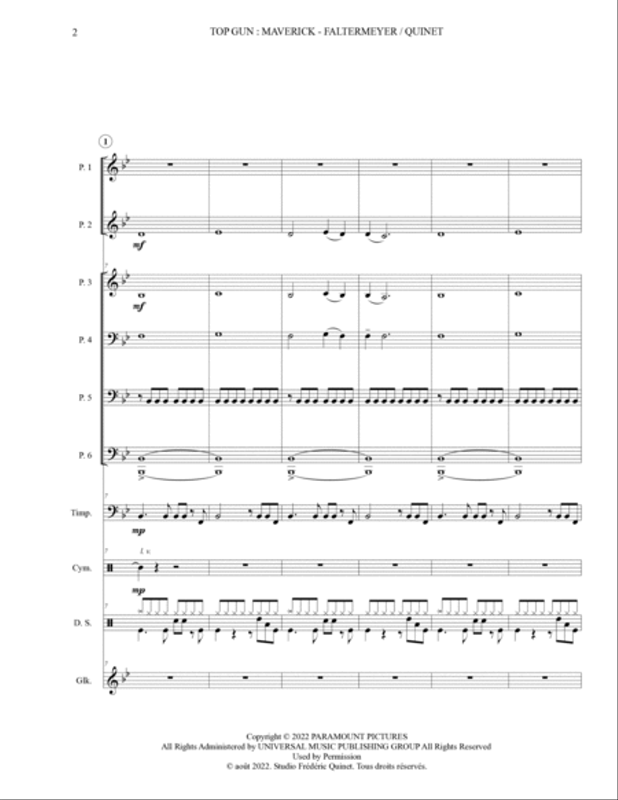 Top Gun: Maverick (main Theme) Top Gun: Maverick (main Theme) Concert Band scores gallery preview page 2