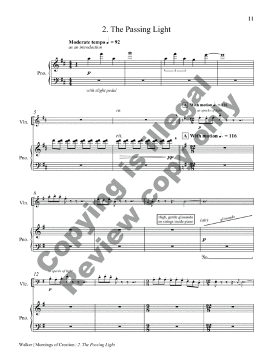 Mornings of Creation Piano Trio scores gallery preview page 27